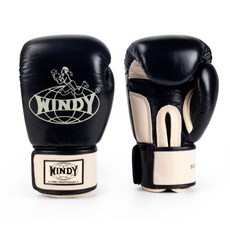 WINDY 拳擊手套 泰拳拳套, 黑米白,10oz, 1個