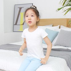 BO202 화이트 무지 티셔츠 남아발레복