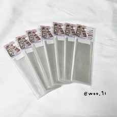 韓國大創diaso人生四格卡膜，偶像卡收藏必備，透明保護套，輕巧易攜帶，多尺寸適用，防止刮傷摺痕, 原包裝(40張)