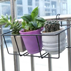 쥬넛 가로형 베란다화분걸이 베란다화분선반 화분선반, 사각 - 소