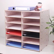 A4 종이 파일 수납함 회사 선반 우드 서류함 보관, R. DSJ0 고양이