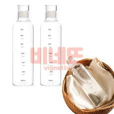 시간 내열유리 물병 2P세트 500ml 헬스물병