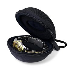 AdiStylinno 여행용 시계 케이스 남성용 여성용 휴대용 정리함 홀더 싱글 최대 50mm 손목시계에 적합 (블랙) 191721