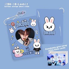 台灣出貨 新款straykids BT21 3寸拍立得迷你相冊 追星愛豆專輯小卡卡冊 應援物 周邊用品 快閃 飾品, SK-白兔+不帶掛件卡片