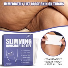 10pc 허벅지 컨투어링 리프팅 테이프 다리 투명 바디 초박형 내부 스티커의 처진 피부에 적합, 01 white