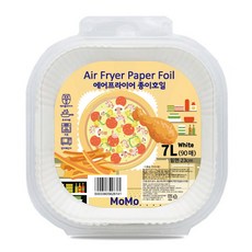 모모(MOMO) 에어프라이어 사각 종이호일 화이트 WHITE, 1세트, 90개입, 23cm