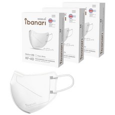 아이바나리 비말차단용 마스크 중형 KF-AD, 10개입, 3개, 클린화이트