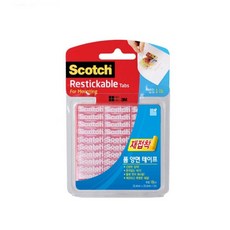 더초이스토어 재접착 투명 양면테이프 (25.4mm x 25.4mm 18개입) 붙였다떼었다하는양면테이프