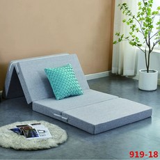 아티 4단접이식매트리스 4단 방수 접이식 매트리스, 1cm, 라이트블루 5cm