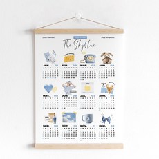 2025년 연력포스터 한장달력 캔버스포스터 캘린더 액자 오브제 포스터 The Skyblue, 1개