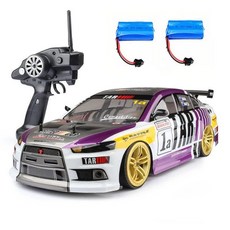 RC 레이싱 드리프트 자동차 70 km/h 40km/H 1/10 충돌 방지 원격 제어 대형 속도 성인을위한 큰 4WD 장난감, Purple-2B-2B