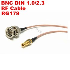 RF 동축 50ohm BNC 수 DIN 1 0/2 3 암 Q9 RG179 케이블 커넥터 플러그 10cm 15cm 20cm 1m 5 개입