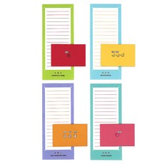 마음담아 30장 크라프트 미니 편지지 편지 예쁜 귀여운 특이한 편지봉투 세트 모음, 1.감성도트편지지 4종