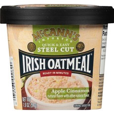 McCann's 인스턴트 오트밀 컵 오리지널 39.7g1.4온스 12팩 139733, Apple Cinnamon, 54g