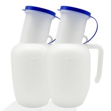 대명 휴대용 소변기 일반눈금 1000ml 남성용 소변기 환자용 침상변기 간병, 2개, 2개