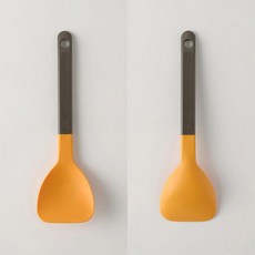 哈日媽咪的愛敗日記 日本 Marna 耐熱矽膠平鏟 - 耐熱不沾鍋專用, 黃色, 1個