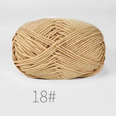 5개 혼합 색상 얀 밀크 코튼 얀 세트 핸드메이드 DIY 공예 스웨터 스카프 뜨개질용, 16 B18-5PCS