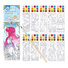 밑그림 색칠하기 물감붓 일체형 동화 채색페이퍼/ 유아색칠북 물감놀이북 조카사랑, 9색, 169g