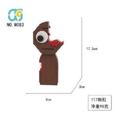 스프런키 리듬박스 호환 블럭 세트 스프룬키 몬스터 게임 굿즈 연결 블록 모델 키덜트 선물, 27