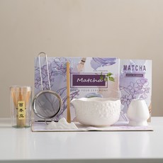 日式陶瓷抹茶碗茶具套装 浮雕樱花碗带嘴 礼盒装, SJ輕奢櫻花海浪暖白七件套, 通用, 1套