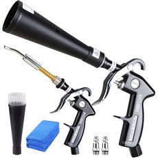 토네이도 드라이 클리닝 건 자동차 에어 블로우 노즐 2개 미국 커넥터 마이크로파이버 타월 내구성 있는 금속 본체 낙하 방지 실내 청소용, 토네이도 드라이 클리닝 건 자동차 에어 블로우 노즐 2