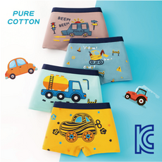 베어핏 남아용 자동차 사각 드로즈 팬티 4종 세트