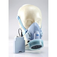 樂農農 防毒面具 經濟電池型 盛將出品 Power Mask 電動送風防護面具 SA-202 電池型, 1個, SA-202電動送風口罩 1組,附 台灣製護目鏡 防護眼鏡 1只
