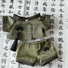 20cm 娃衣 四大神獸青龍套裝 (上衣+褲子), 1個, 玄武,2點（上衣+褲子）