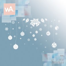 聖誕節壁貼 鈴鐺 吊球 雪花 門口玻璃櫥窗 節慶派對裝飾, 1個