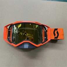 바이크 고글 오토바이 스키 보드 안경 울트라 HD 김서림 방지 선명도 모토크로스 엔듀로 사이클링 모토 더트 MX MTB 라이딩 선글라스 미러 2023 신제품 [호환], Gla--ST--Orange