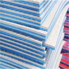 매트리스 놀이방 인테리어 블랙 양면 거실 매트 바닥 그레이 mxm (최소4개이상), O. 고밀도 청백색 나뭇잎무늬 양면장