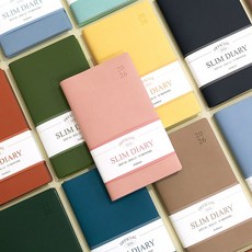 2026 오피셜 슬림 먼슬리 업무용 다이어리 (2025년 10월 ~ 2026년 12월), 1개, 워터블루