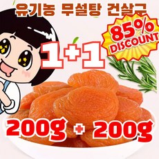 1+1[양생추천] 유기농 말린 살구 무첨가/씨 없는/질병 예방을 건강 간식, [1개]유기농 건살구 100g/봉지