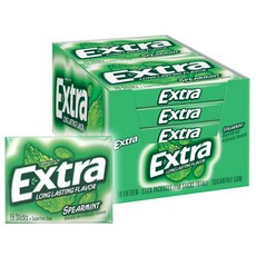 엑스트라 스페어민트 무설탕 EXTRA Spearmint Sugarfree Gum 150개 15X10팩, 405g, 1박스