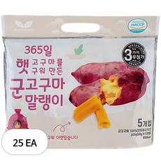 봄날인터내셔널 햇고구마를 구워만든 군고구마 말랭이, 60g, 25개