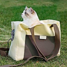 가벼운 분리형 지퍼 통기성 넥도어 반려동물 탄탄한 캔버스 가방 81406EA 1(EA), 1개