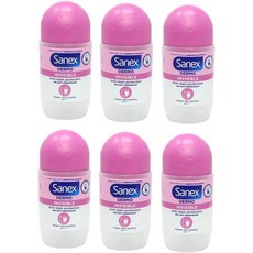 Sanex 사넥스 더모 인비저블 롤-온 데오드란트 모든피부용, 6개, 50ml
