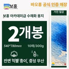 바오홍 수채화지 300g 휴대용 도화지 아카데미급, 2절-거친-10장 A, 1개
