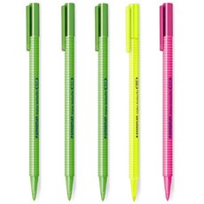 스테들러 트리플러스 텍스트서퍼 362 삼각 형광펜 INKJET SAFE, 1세트, 혼합5(그린3옐로우1핑크1)