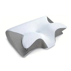 메모리폼 경추 베개 인체공학적 컨투어 베개목 통증 완화용 컨투어드 서포트 넥, 색상: 1. A, 1개