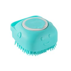 多功能寵物洗澡刷，可裝沐浴乳，柔軟按摩刷，貓狗通用清潔神器, 藍色, 1個