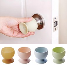 실리콘 원형 문 손잡이 커버 문고리 문콕 방지 문쾅 소음 방지 도어 보호, 문고리커버 블루 B