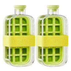 Jixuan 아이스 트레이 보틀 800ml, 2개, 그린