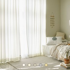 깨끗한 워싱 면커튼 베이직 16수광목 거실 커튼 가림막 가리개커튼3size