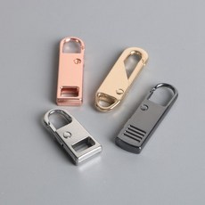 萬能拉鏈頭 萬用拉鍊 可拆卸拉鍊頭 活動多功能拉片 箱包拉鏈配件 萬用拉鏈頭 拉鍊 拉鍊頭 衣物縫補萬能神器, 黑金, 1個