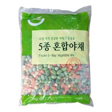 세미원 5종 혼합야채 중국산 냉동, 1개, 1kg