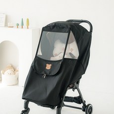 마롤로뜨 빌리지 유모차 방한커버 방풍커버 방수커버 범용 부가부 줄즈 트라이크 디럭스 절충형, 1개, 방풍커버_마고미(블랙)