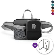 라운듀골프 파크골프파우치 파크골프힙색 초경량 넉넉한수납, 1개, 검정색