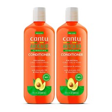 Cantu 아보카도 하이드레이팅 실리콘 프리 컨디셔너 순수 시어 버터 포함 382.7g(13.5온스) (2팩)