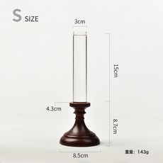 ins設計師造型復古羅馬柱試管花瓶木質花瓶客廳餐桌裝飾擺件, hp2087 --小號